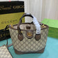 GG OPHIDIA MINI TOTE BAG BEIGE AND EBONY 22CM 811716 K9GSG 8358