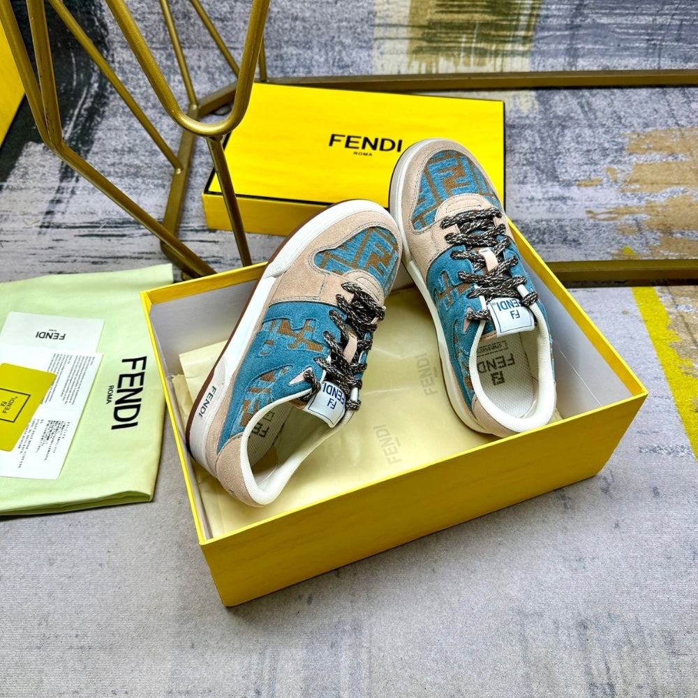 FD MATCH SNEAKERS BEIGE AND BLUE