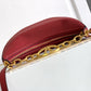 VO GARAVANI VLOGO MOON MEDIUM GRAINY HOBO BAG WITH CHAIN DARK RED 29CM 5W2B0N59JDK Y9Q