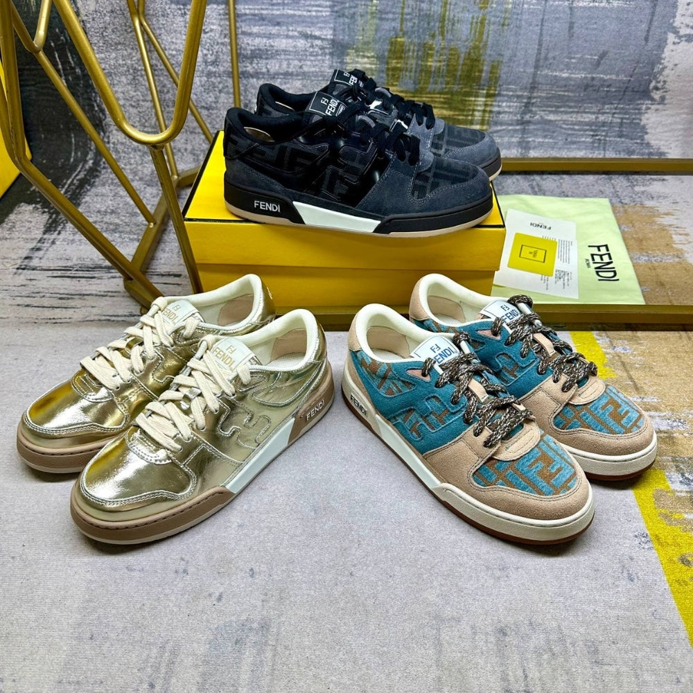 FD MATCH SNEAKERS BEIGE AND BLUE