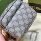 GG MINI CANVAS INTERLOCKING G BACKPACK BROWN 19CM