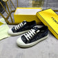 FD DOMINO FF DENIM LOW TOP SNEAKERS BLUE