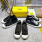 FD DOMINO FF DENIM LOW TOP SNEAKERS BLUE