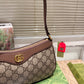 GG OPHIDIA SMALL SHOULDER BAG BEIGE AND DARK BROWN 24CM 735145 KAAAD 8358