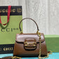 GG HORSEBIT 1955 MINI TOP HANDLE BAG LIGHT BROWN 29CM 703848 AAA7G 2361