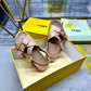 FD FEEL LEATHER SLIDES BEIGE 8X8647NA7F0QB8