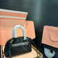 MIUMIU AVENTURE NAPPA TOP HANDLE BAG BLACK 28CM 5BB169 2BBL F0002 V OOO