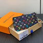 LV X MURAKAMI  KEY COIN PURSE BLACK 12CM M13664