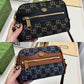GG OPHIDIA SHOULDER BAG GG DENIM MINI BLACK 17CM