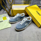 FD MATCH DENIM FABRIC AND SUEDE LOW TOPS LIGHT BLUE 8E8670ASB3F1SV1