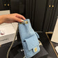 CC 25C GOLD TONE METAL DENIM BACKPACK BLUE 24CM