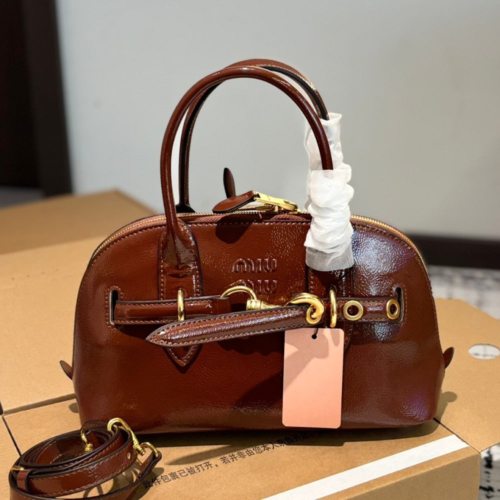 MIUMIU AVENTURE NAPPA TOP HANDLE BAG OAK 28CM 5BB169 2BBL F0316 V OOO