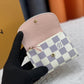 LV ROSALIE COIN DAMIER AZUR CANVAS BALLERINE PINK 11CM N61276