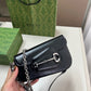 GG HORSEBIT 1955 SMALL SHOULDER BAG BLACK 25CM