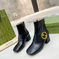 GG BLONDIE WOMEN'S ANKLE BOOT LEATHER BLACK 700016C9D001000