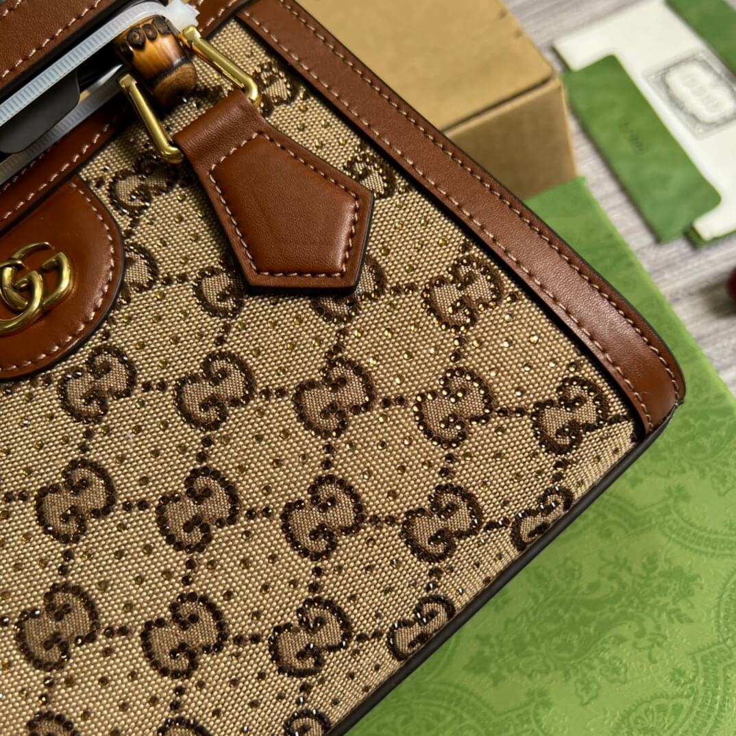 GC675800 DIANA mini size Handbag brown 20cm