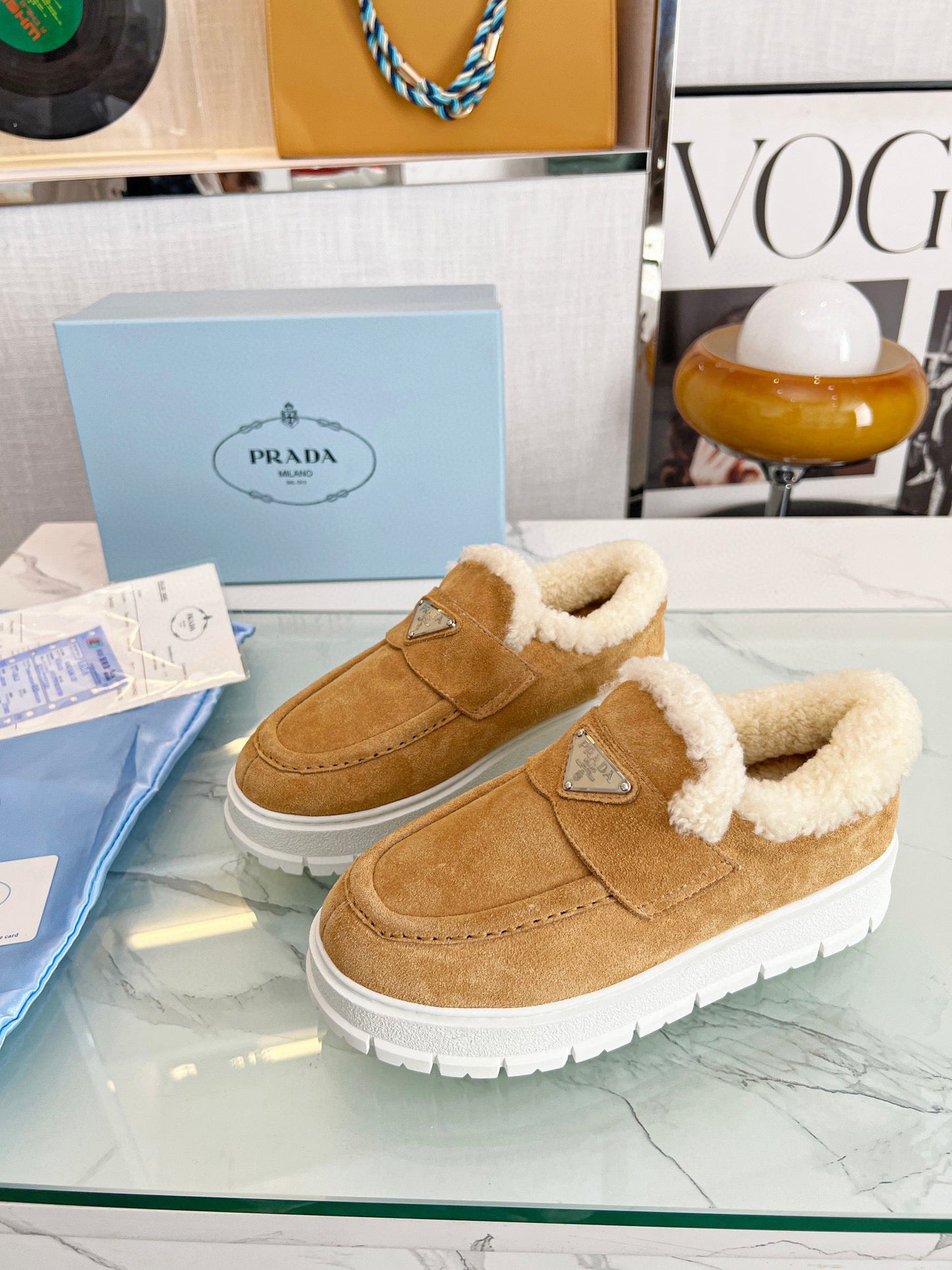 PD SUEDE LOAFER BOOTIES ECRU 1D245N 3I2M F0379 F ZB45