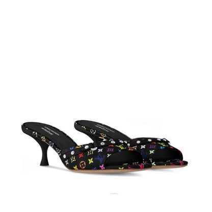 LV X TAKASHI MURAKAMI 6AM MULE BLACK 1AGWQQ