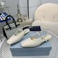 PR PATENT LEATHER SLINGBACK BALLERINAS IVORY 1F828N 069 F0304 F 015