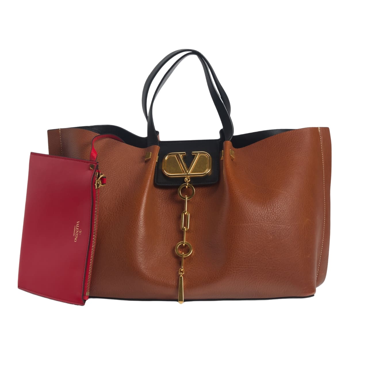 VO GARAVANI LARGE VLOGO ESCAPE SHOPPER TOTE BROWN 41CM