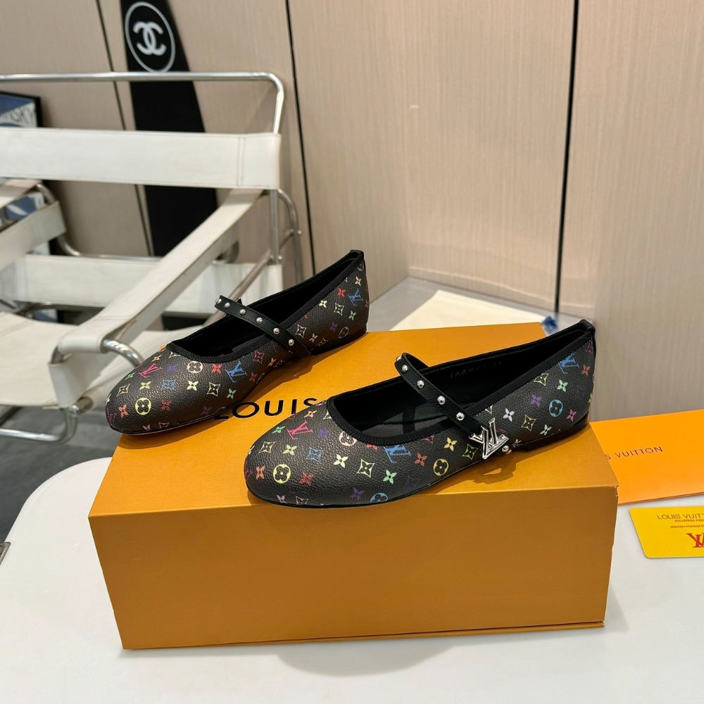 LV X TAKASHI MURAKAMI ROMY FLAT BALLERINA BLACK 1AGVC3