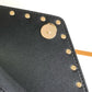 VO GARAVANI ROCKSTUD RAFFIA CLUTCH BAG IN BLACK 28CM