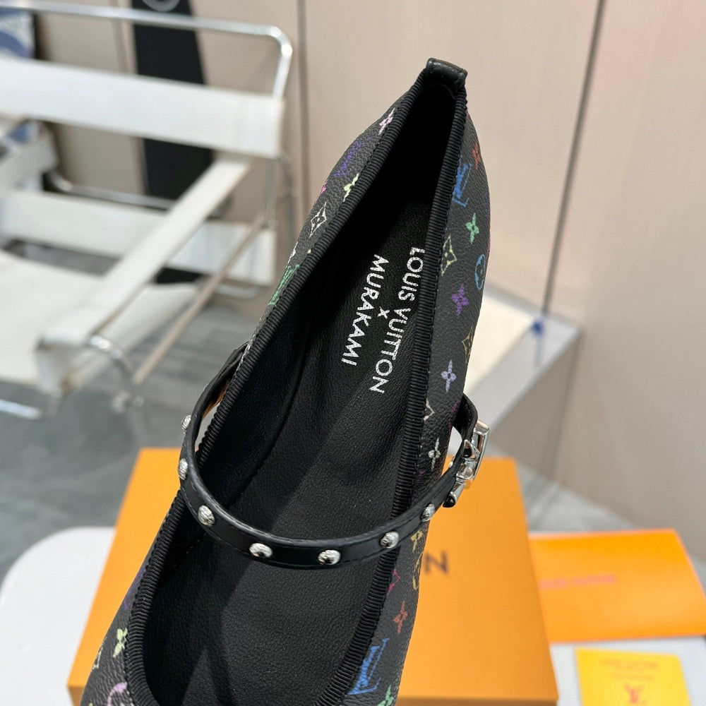 LV X TAKASHI MURAKAMI ROMY FLAT BALLERINA BLACK 1AGVC3