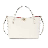 VO GARAVANI ROCKSTUD SMALL TOTE BAG WHITE 28CM