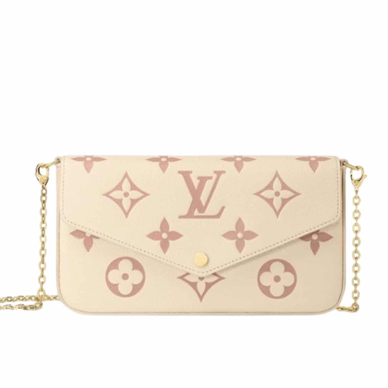 LV FÉLICIE POCHETTE BAG ROSE TRIANON 22CM M82047