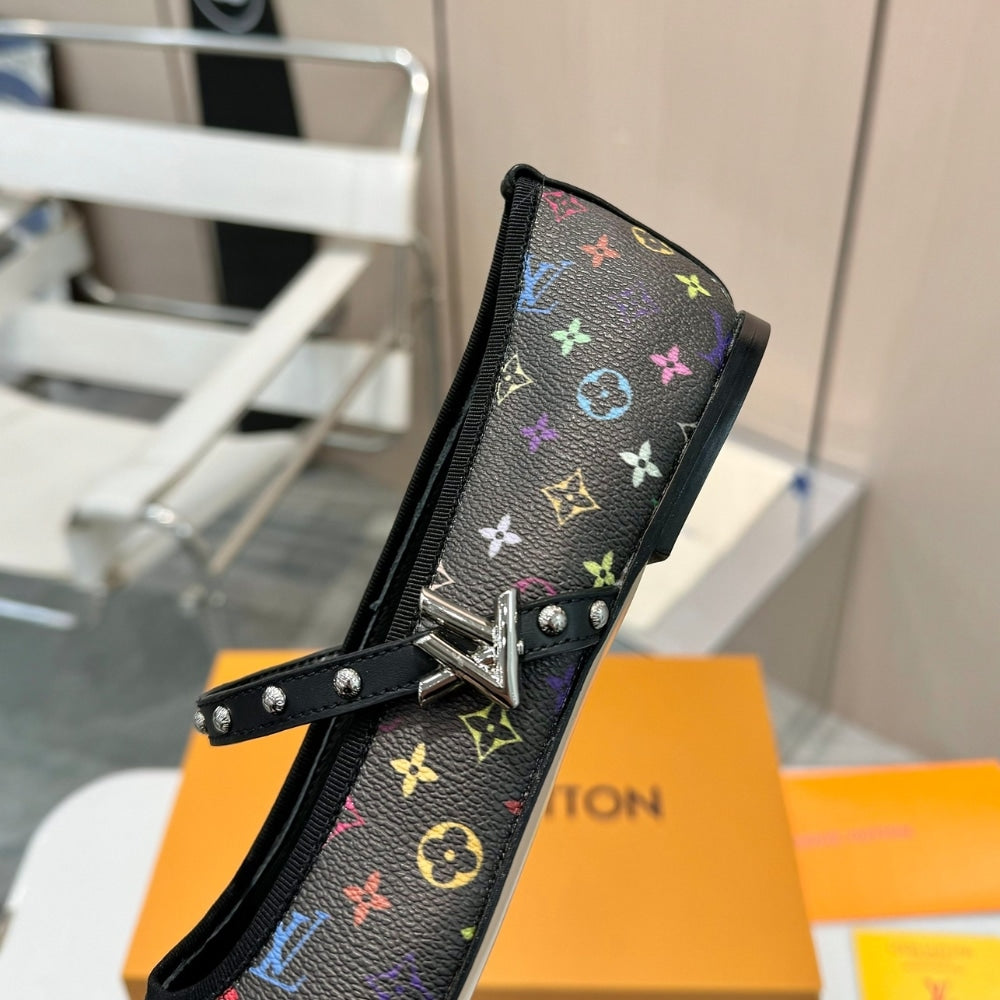 LV X TAKASHI MURAKAMI ROMY FLAT BALLERINA BLACK 1AGVC3