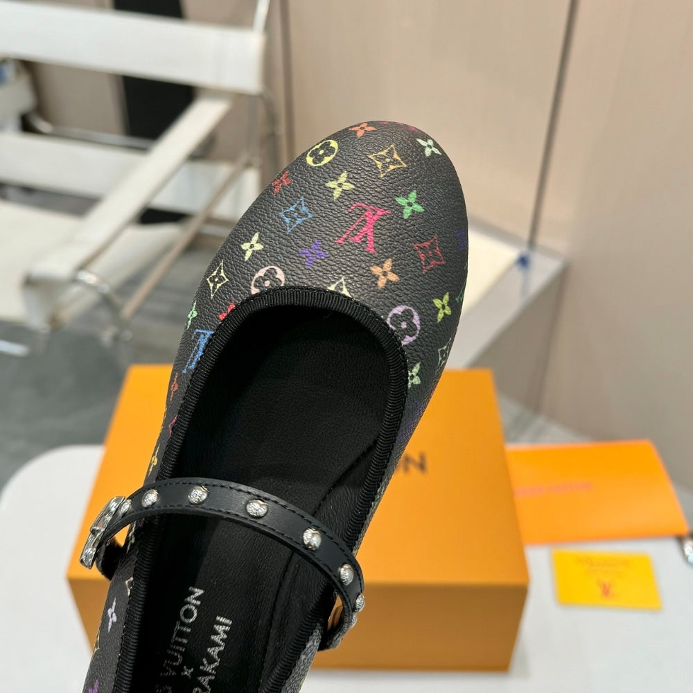 LV X TAKASHI MURAKAMI ROMY FLAT BALLERINA BLACK 1AGVC3