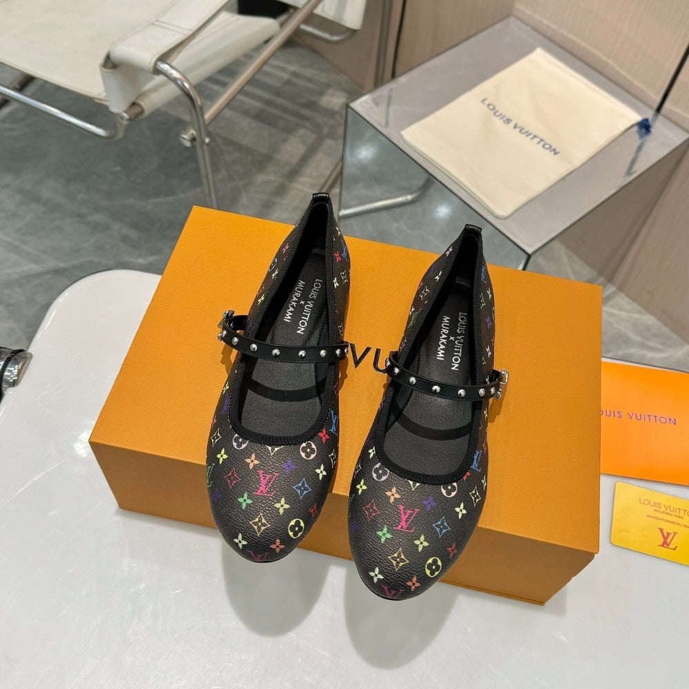 LV X TAKASHI MURAKAMI ROMY FLAT BALLERINA BLACK 1AGVC3