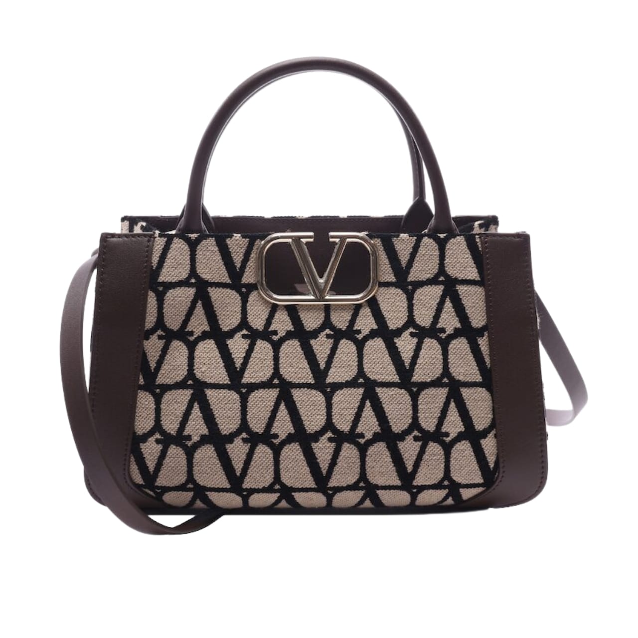 VO GARAVANI MEDIUM TOILE ICONOGRAPHE HANDBAG BLACK 25CM