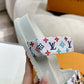 LV X TAKASHI MURAKAMI BOM DIA FLAT COMFORT MULE WHITE 1AGXTV