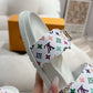 LV X TAKASHI MURAKAMI BOM DIA FLAT COMFORT MULE WHITE 1AGXTV