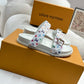 LV X TAKASHI MURAKAMI BOM DIA FLAT COMFORT MULE WHITE 1AGXTV