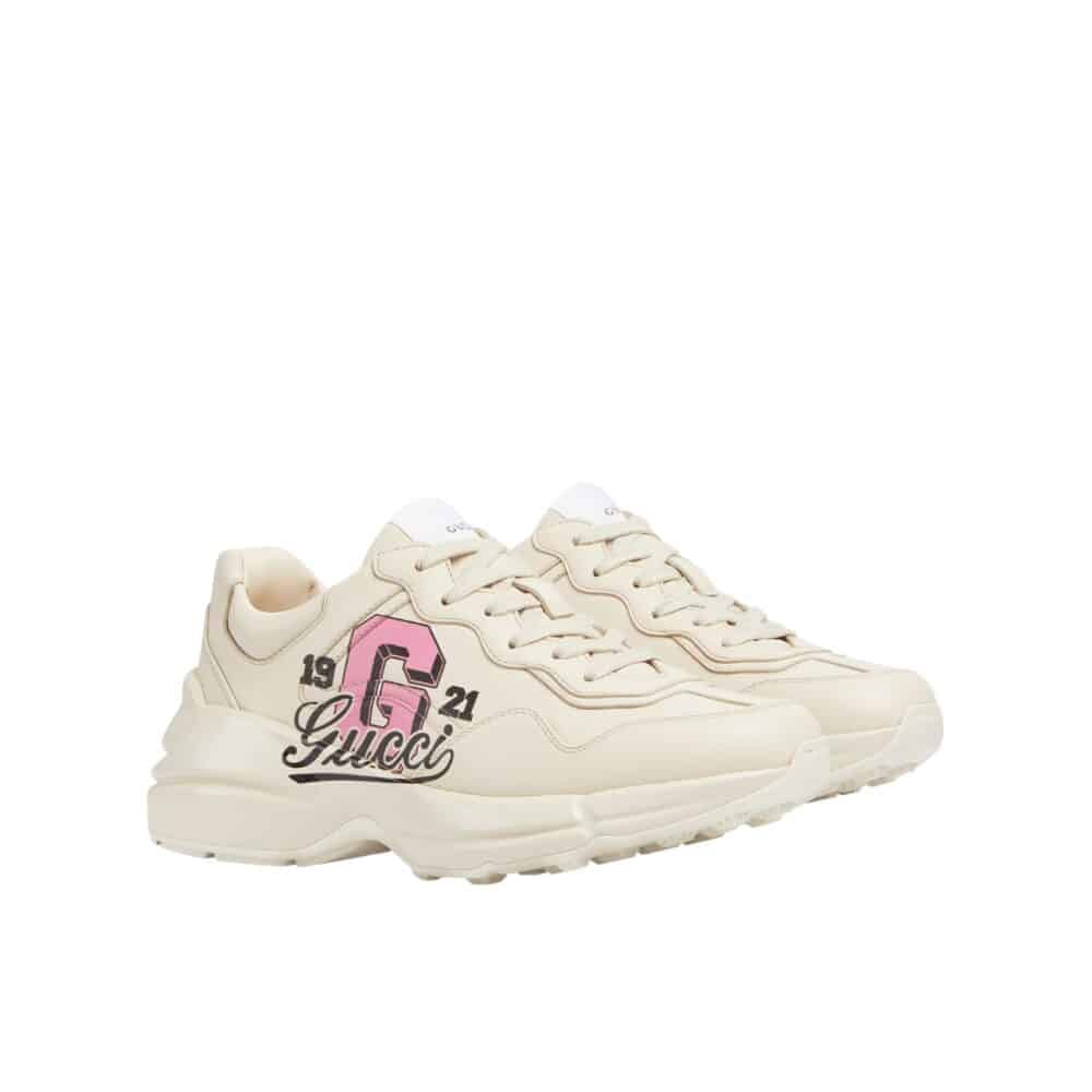 GG WOMEN'S RHYTON TRAINER IVORY 817482 UPG00 9522