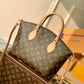 M45986 BOETIE PM Monogram Real Leather Trim Brown