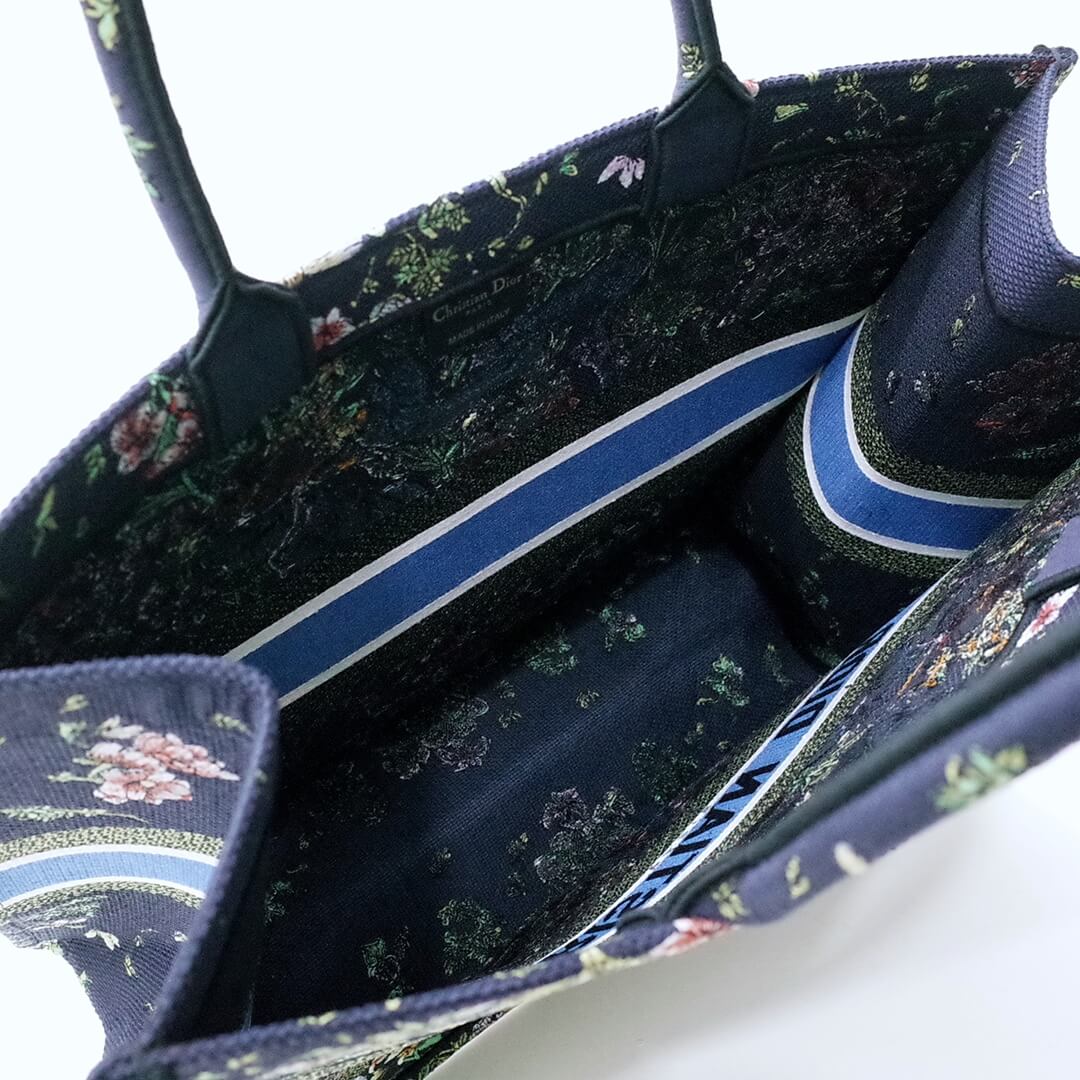 DIR1286 Book Tote BIG size 41.5cm 36.5cm Embroidery LOGO Handbag black blue
