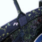 DIR1286 Book Tote BIG size 41.5cm 36.5cm Embroidery LOGO Handbag black blue