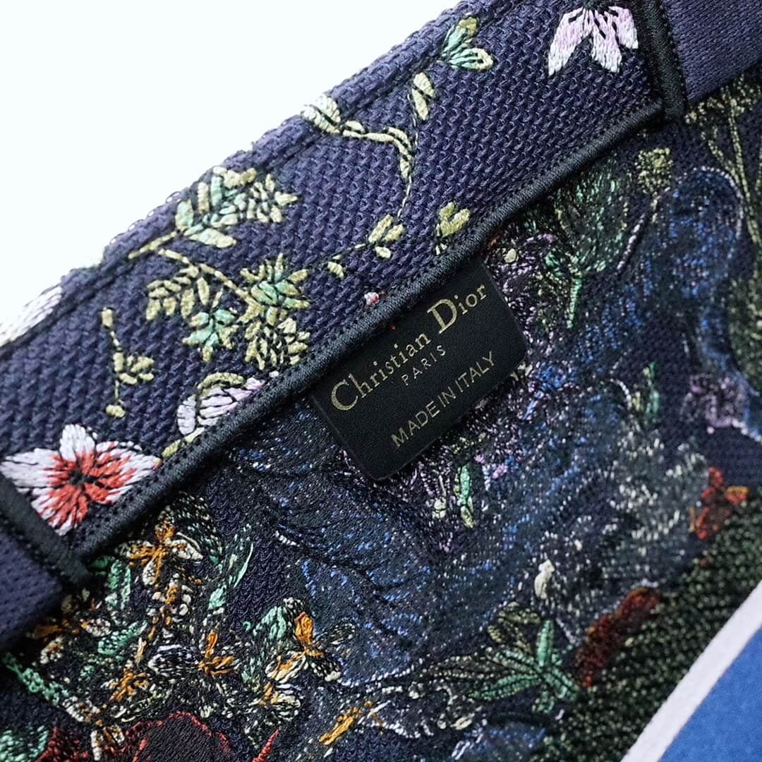 DIR1286 Book Tote BIG size 41.5cm 36.5cm Embroidery LOGO Handbag black blue