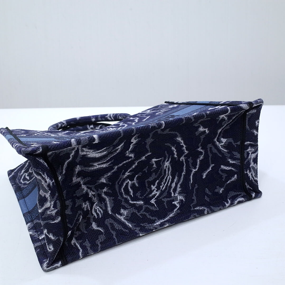 DIR1286 Book Tote size 36.5cm 41.5cm Embroidery LOGO blue Handbag