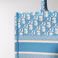 DIR1286 Book Tote blue BIG Handbag 36.5cm 41.5cm Embroidery LOGO blue