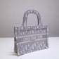 DIR Book Tote BIG Handbag 1286m Embroidery LOGO beige mini 22.5cm