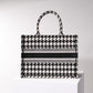 DIR Book Tote black BIG Handbag 1286 Embroidery LOGO black and white