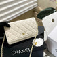 CC WALLET ON CHAIN WOC WHITE 19CM