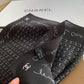 CC COCO SIGNATURE SILK SCARF IN BLACK 70CM