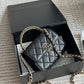 CC CLUTCH BAG WITH CHAIN IN BLACK 15CM