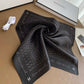 CC COCO SIGNATURE SILK SCARF IN BLACK 70CM