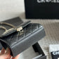 CC CLUTCH BAG WITH CHAIN IN BLACK 15CM